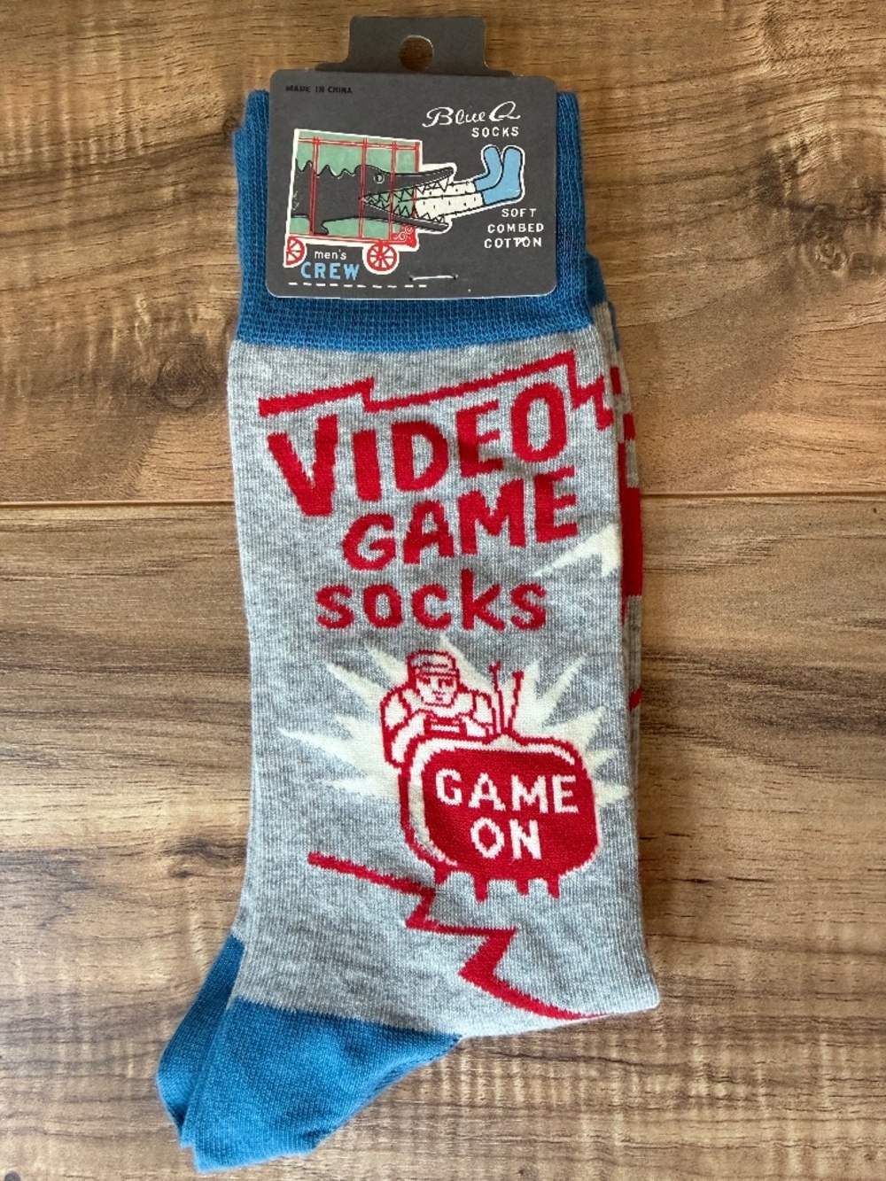 Blue Q Men's Video Game Crew Socks